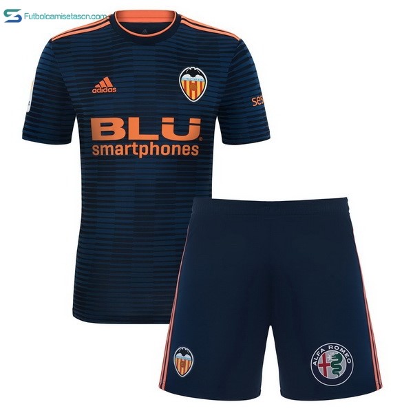 Camiseta Valencia 2ª Niños 2018/19 Azul